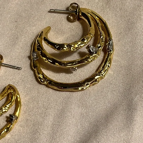 Elegant Gold Plated Hoop Earrings